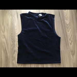 Blue velvet top